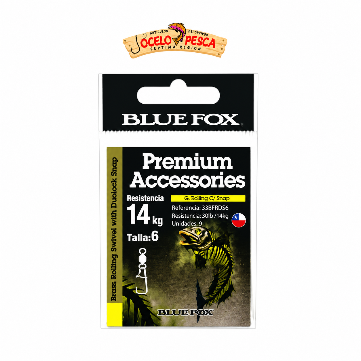 Giratorio Rolling Con Snap Blue Fox - Imagen 8