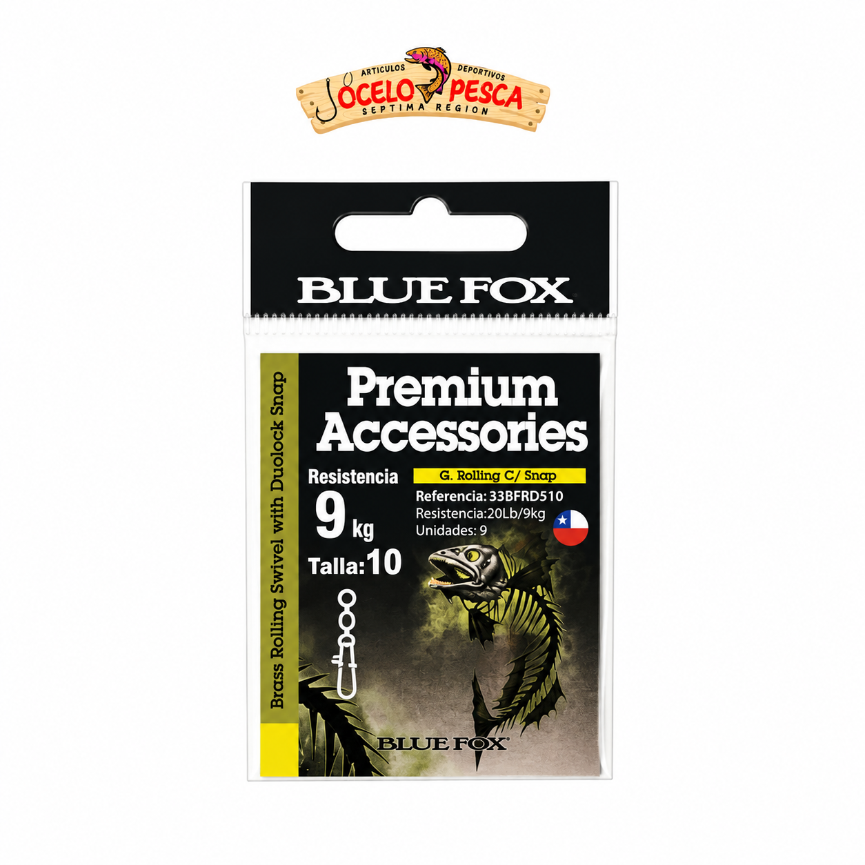 Giratorio Rolling Con Snap Blue Fox - Imagen 6
