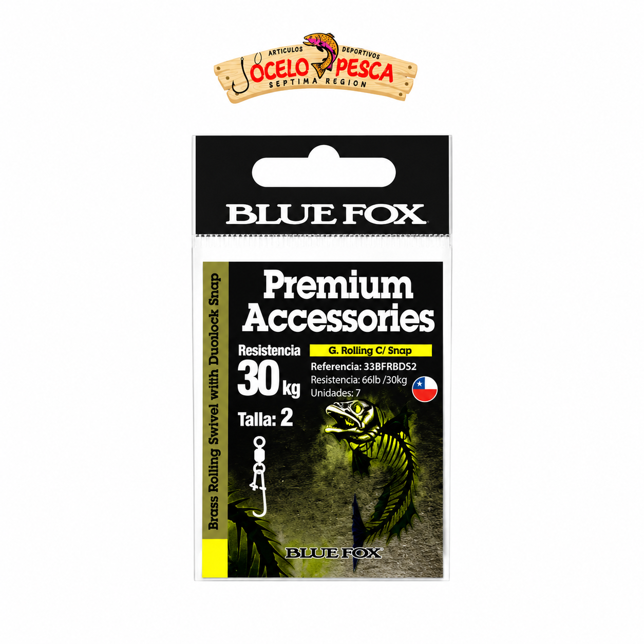 Giratorio Rolling Con Snap Blue Fox - Imagen 10