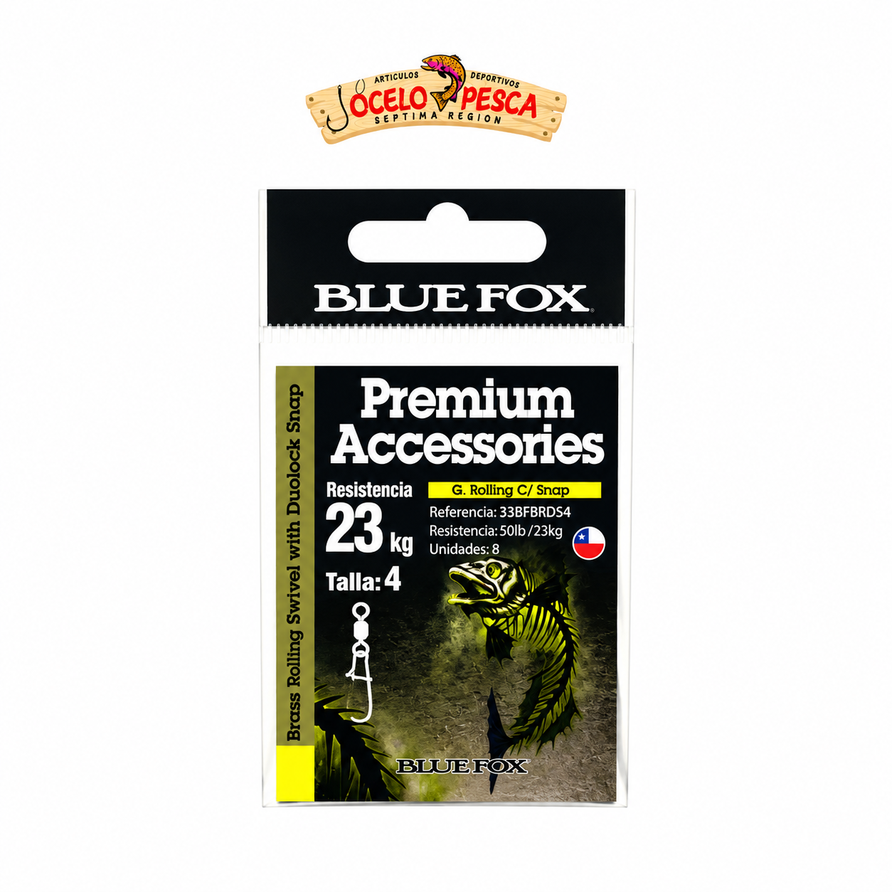 Giratorio Rolling Con Snap Blue Fox - Imagen 9