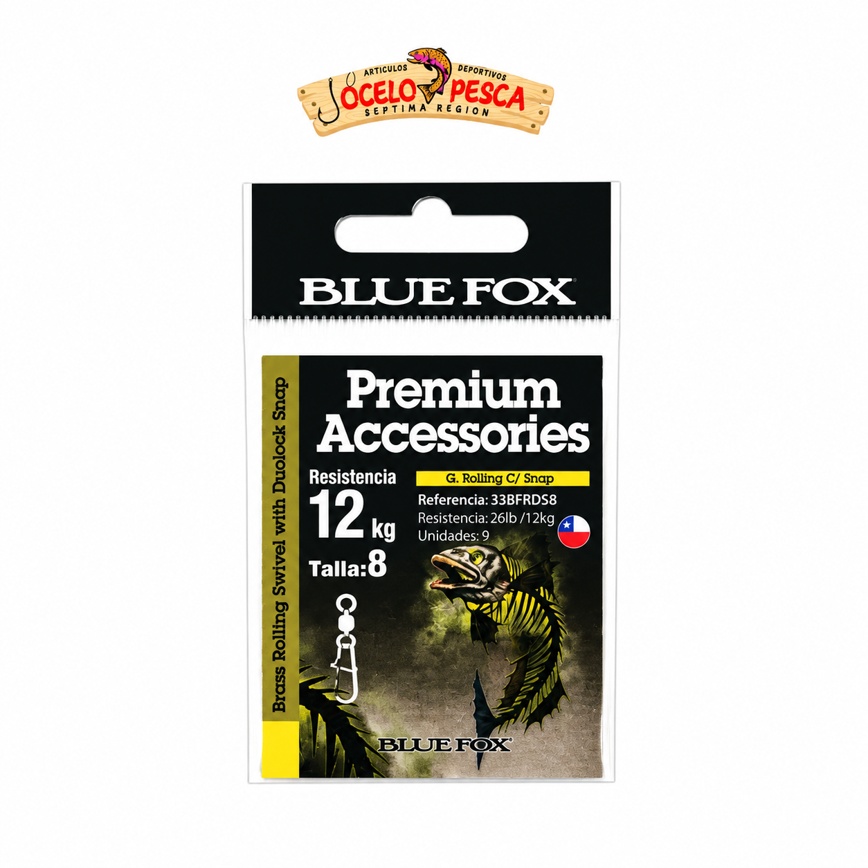 Giratorio Rolling Con Snap Blue Fox - Imagen 7