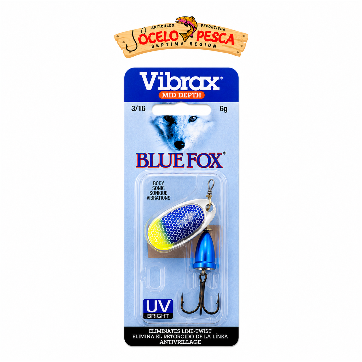 Spinner Blue Fox Vibrax UV N2 6g - Imagen 2