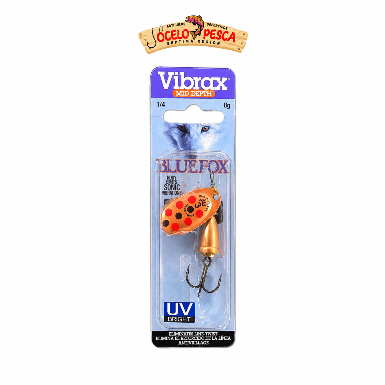 Spinner Blue Fox Vibrax uv N3 8G - Imagen 6