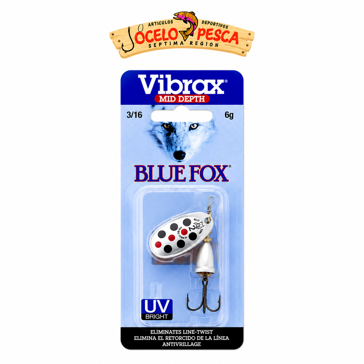 Spinner Blue Fox Vibrax UV N2 6g - Imagen 6