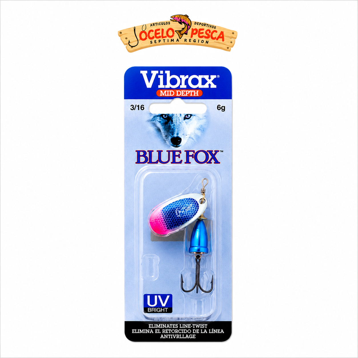 Spinner Blue Fox Vibrax UV N2 6g - Imagen 4