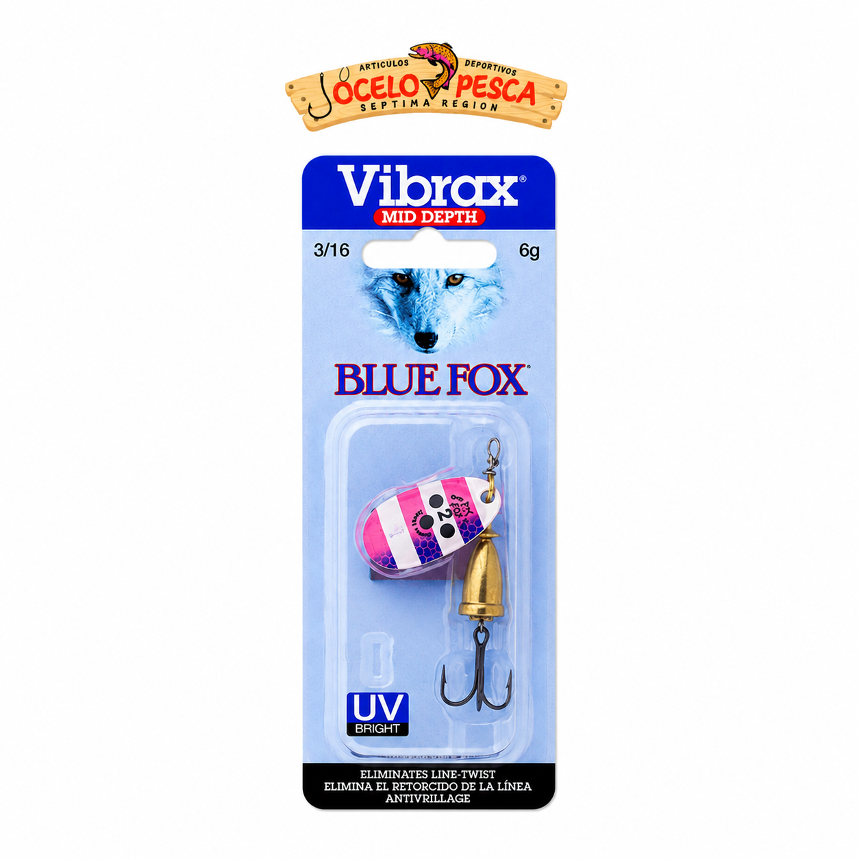 Spinner Blue Fox Vibrax UV N2 6g - Imagen 5