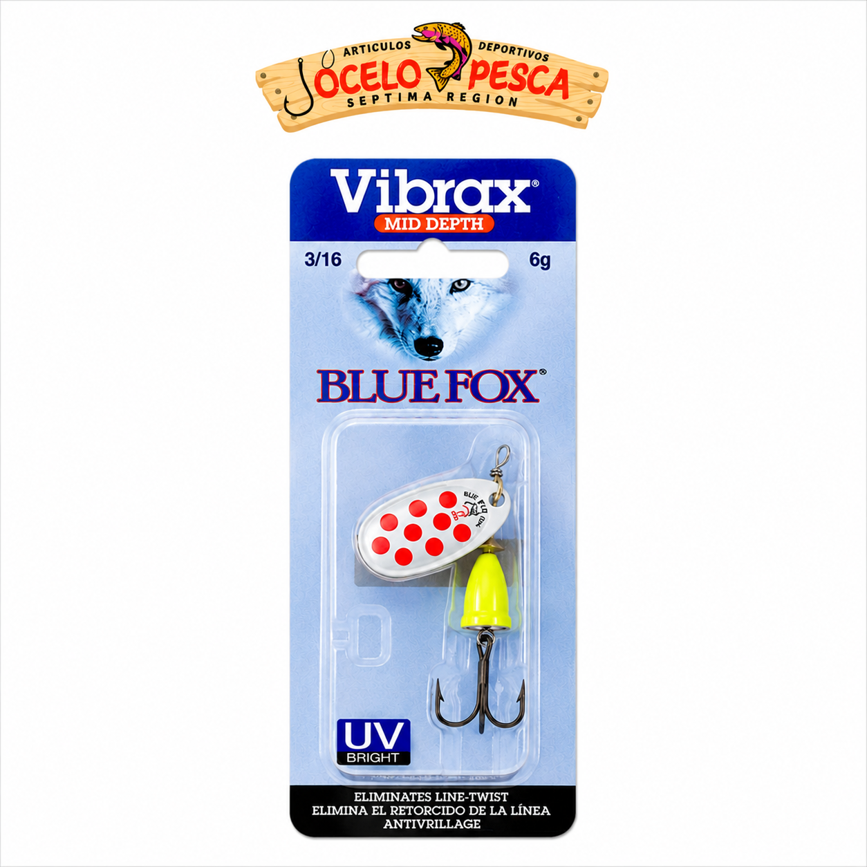Spinner Blue Fox Vibrax UV N2 6g - Imagen 3