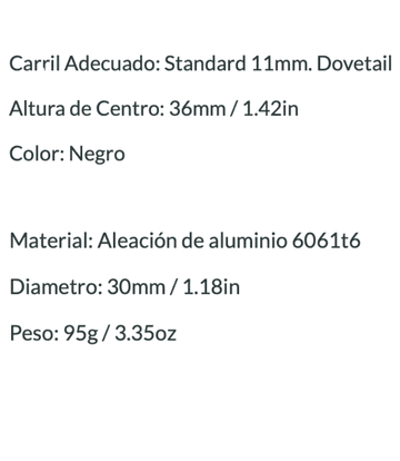 Montura West Hunter Hight Profile DOVETAIL Model WTGZ 30mm 95g - Imagen 4