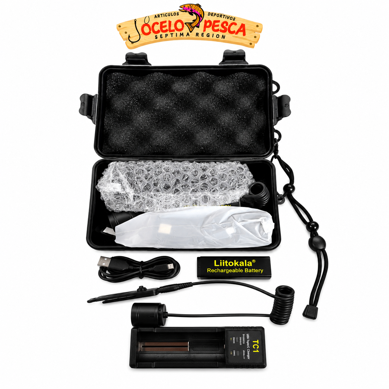 Kit Linterna Luz Roja Hunt Pro 18650 - Imagen 5