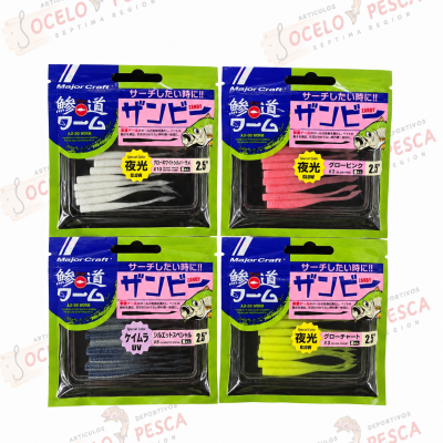 Majorcraft Aji Do Worm Zanby 2.5" 8 unid.
