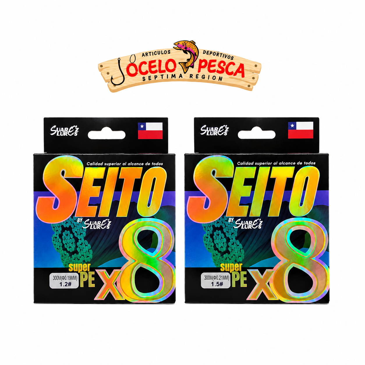 Multifilamento Seito Super PE X8 300m Multicolor