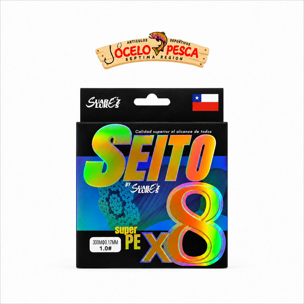 Multifilamento Seito Super PE X8 300m Multicolor - Imagen 4