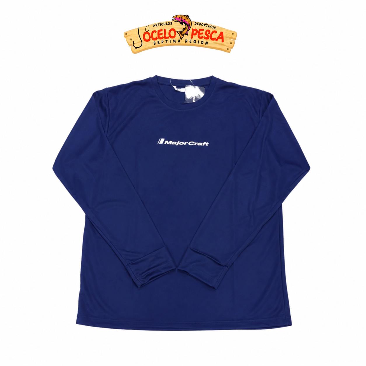 Polera Major Craft Manga Larga Secado Rapido FPS +50 Color Azul Oscuro - Imagen 2