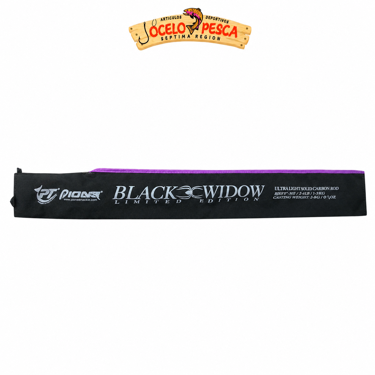 Caña Black Widow Solid Carbon 502UL 1.50m (2-8g) - Imagen 3
