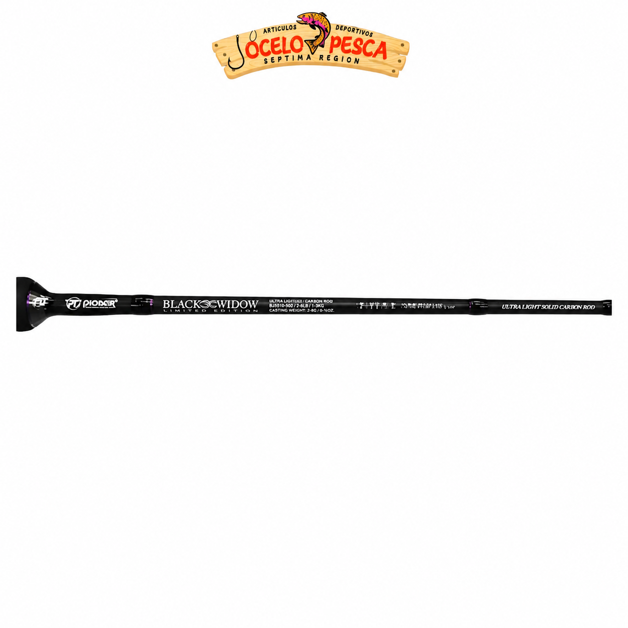 Caña Black Widow Solid Carbon 602UL 1.82m (3-15g) - Imagen 7
