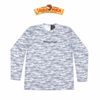 Polera Major Craft Manga Larga Secado Rapido FPS +50 Color Gris Camo