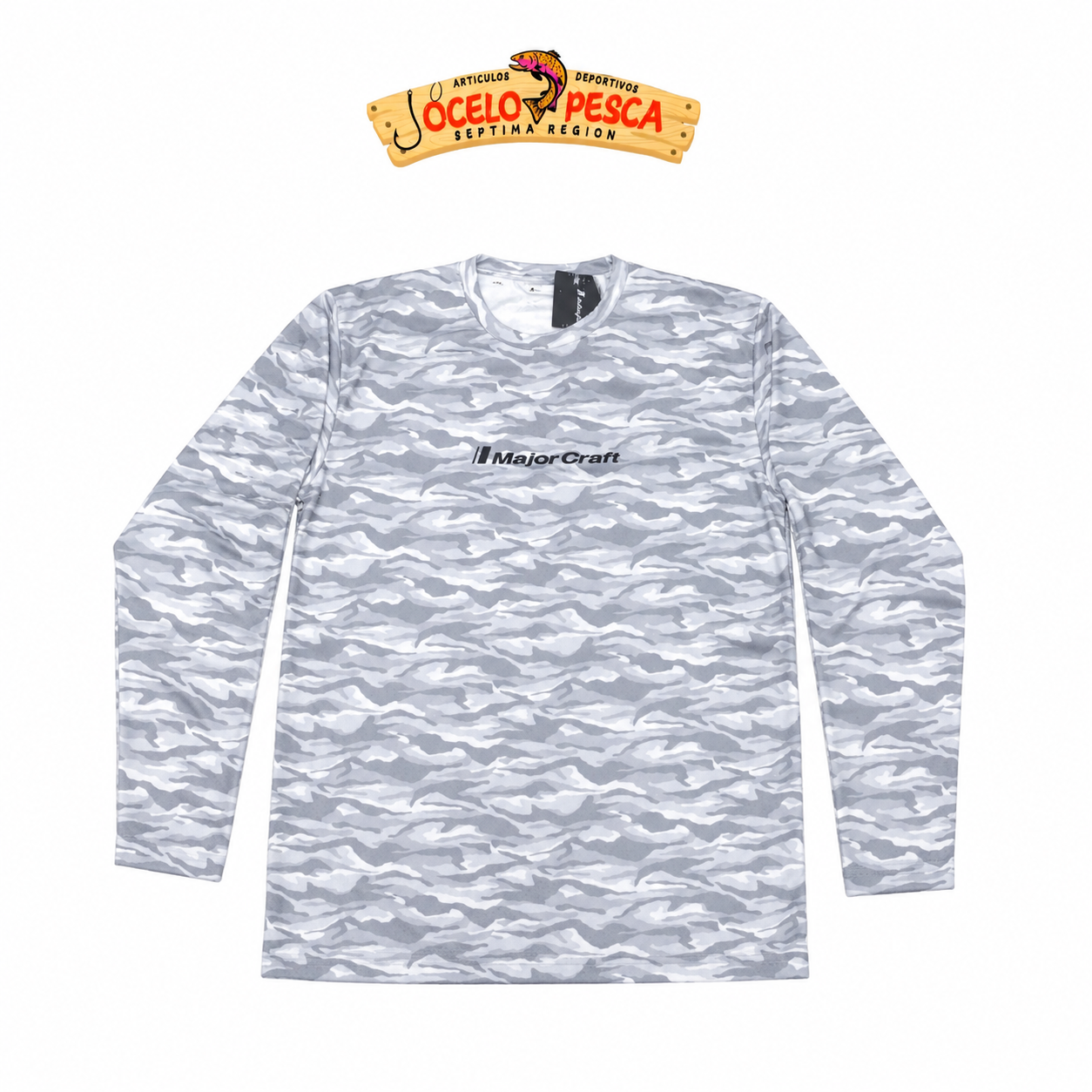 Polera Major Craft Manga Larga Secado Rapido FPS +50 Color Gris Camo