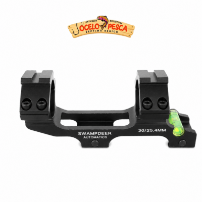 Montura Swamp Deer CT Doble Picatinny (21mm) con Nivel Negra