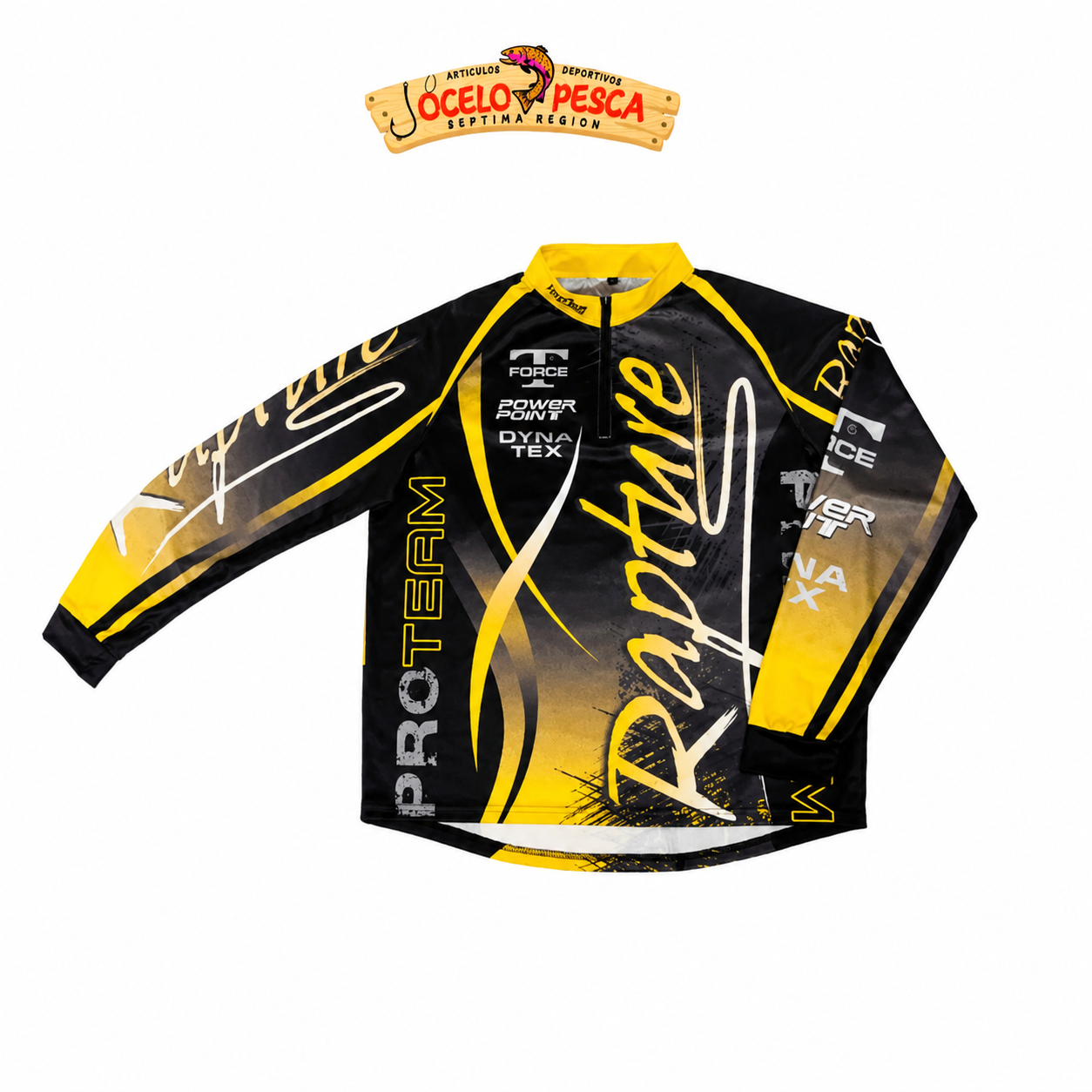 Polera Rapture Manga Larga Pro Team Secado Rápido Fps +50 Color Negro/Amarillo - Imagen 2