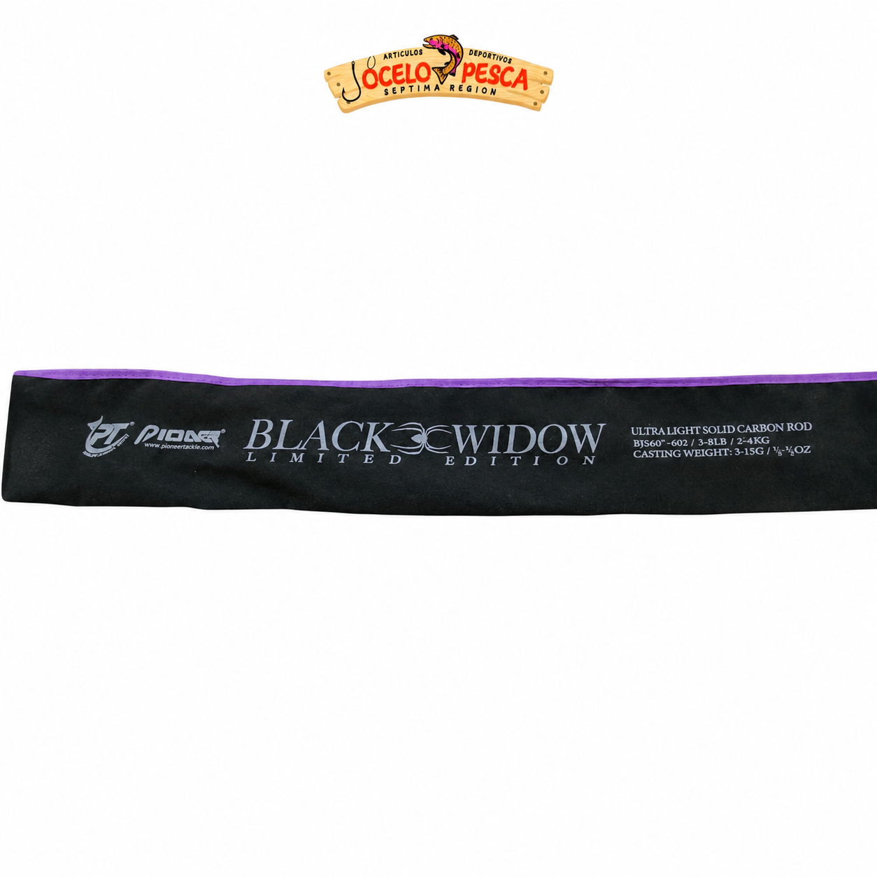 Caña Black Widow Solid Carbon 602UL 1.82m (3-15g) - Imagen 3