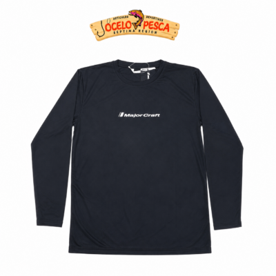Polera Major Craft Manga Larga Secado Rapido Fps +50 Color Negro