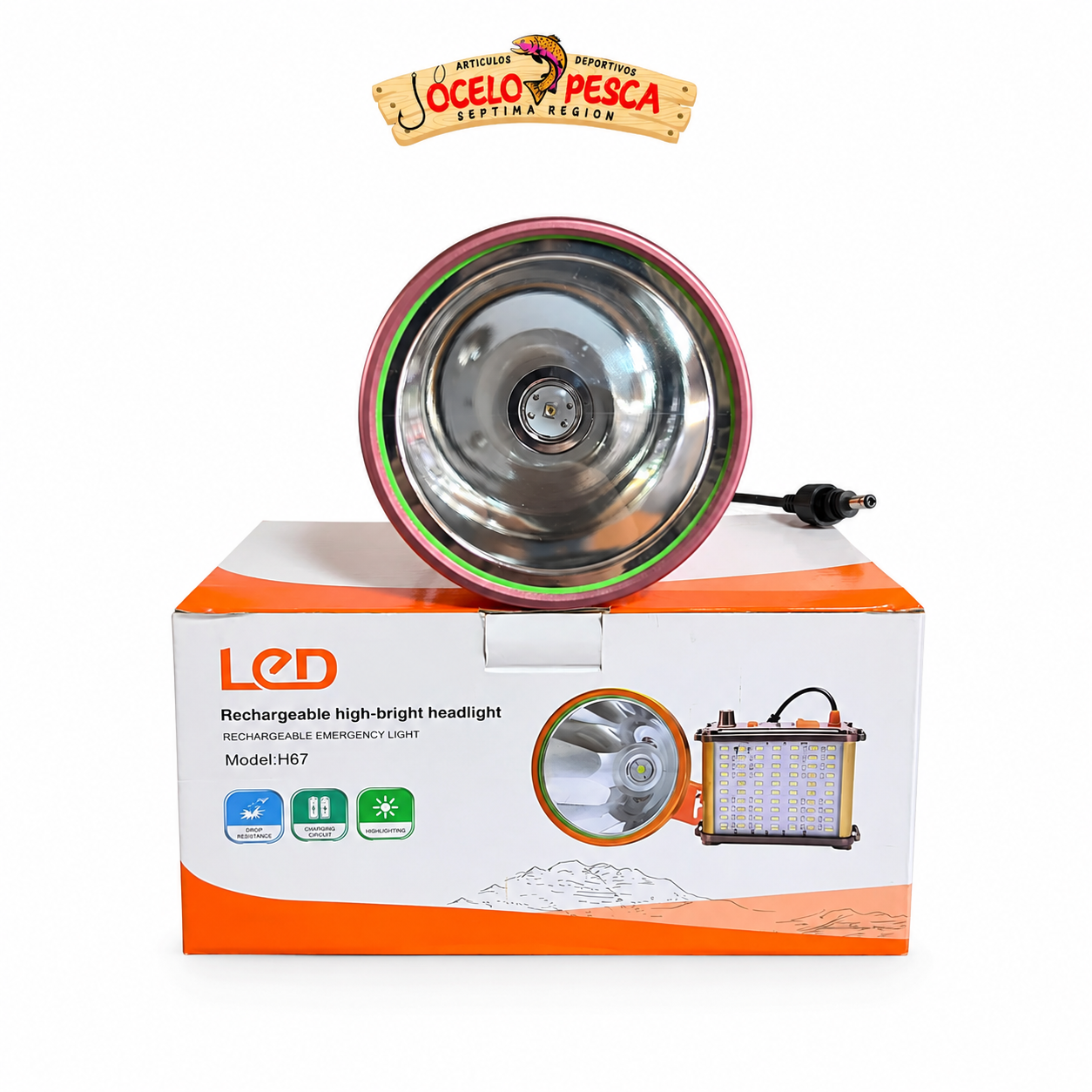 Foco De Caza Luz Roja Led-H67 1200w - Imagen 2