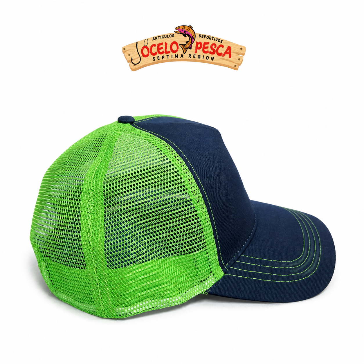 Gorro Daiwa (Alternativo) Azul/Verde con Malla - Imagen 2